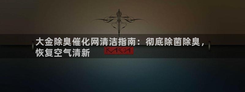尊龙凯时是直营吗：大金除臭催化网清洁指南：彻底除菌除臭，
